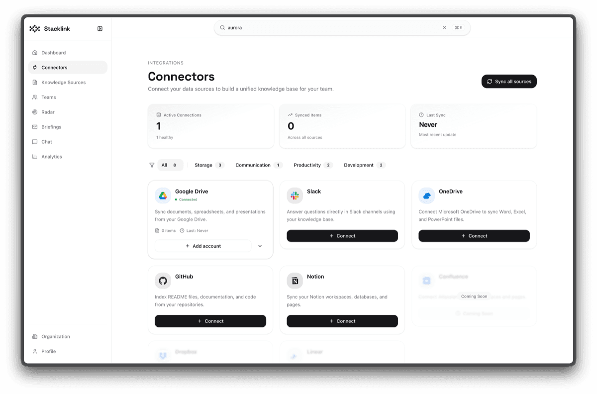 Connectors - Connect all your data sources